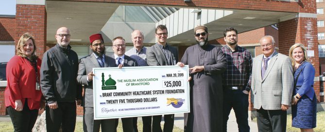 Brantford Mosque and Muslim Association of Brantford supports BCHS with $25,000 pledge